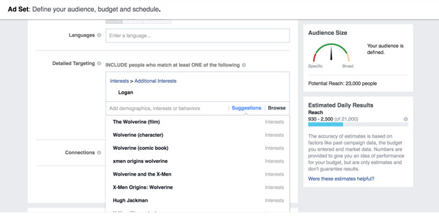 Facebook could target Marvel movie lovers.