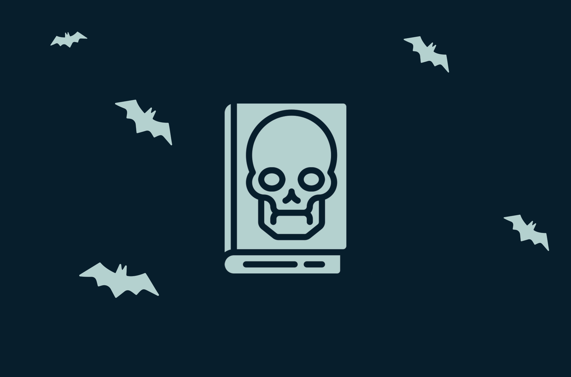Book with skull on the cover.