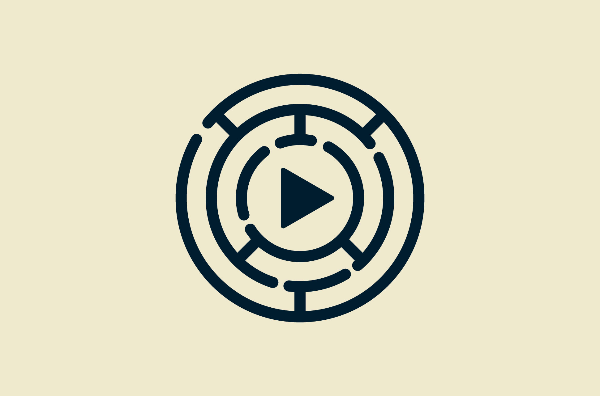 Play button inside labyrinth.