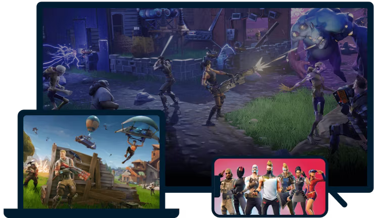 Fortnite auf einer Vielzahl von Geräten.