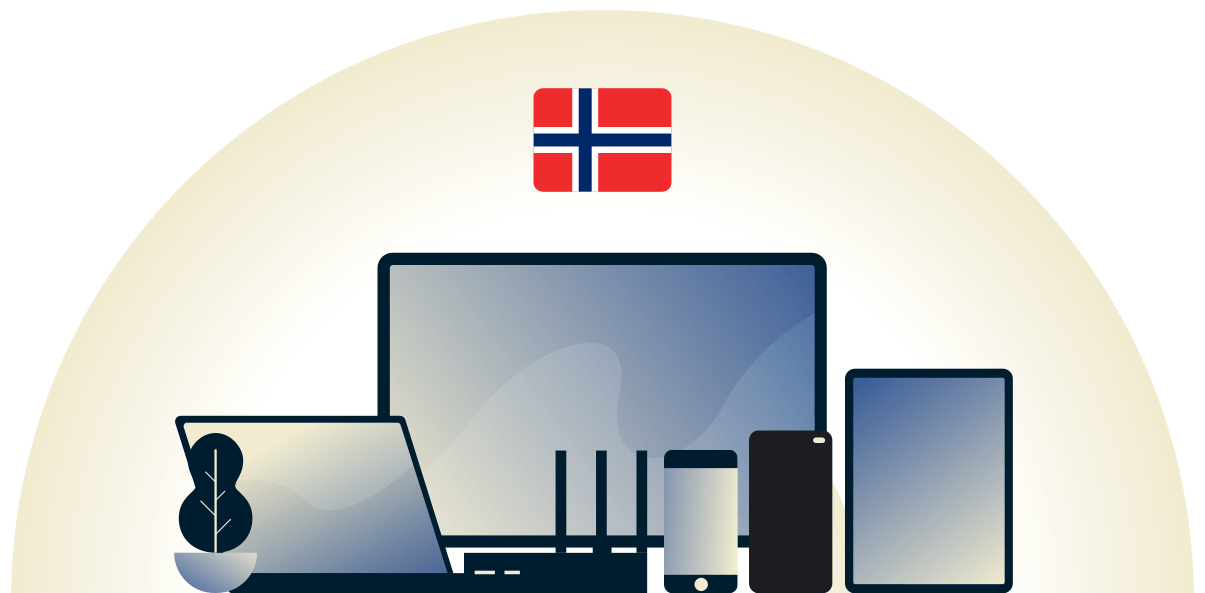 VPN dla Norwegii chroniący różne urządzenia.